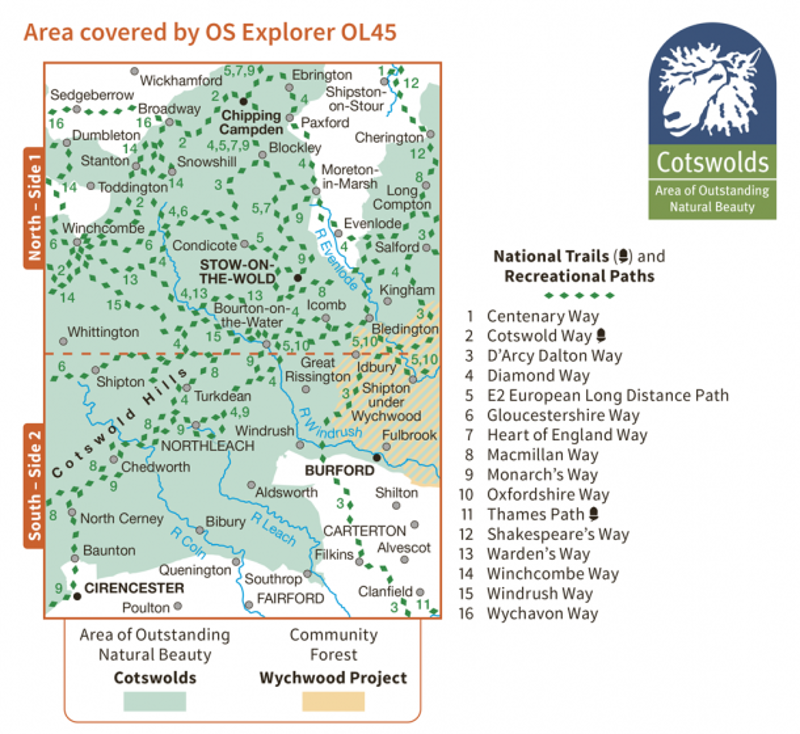OS Explorer Map OL45 - The Cotswolds-2